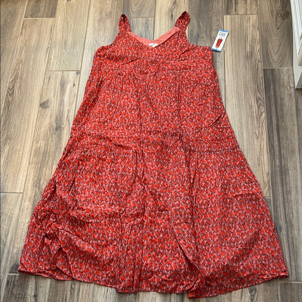 NEW Joie Red and Black Patterned Maxi Dress
